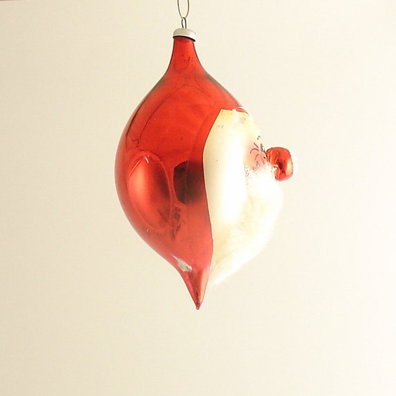 Vintage Glass Christmas Ornament Santa Claus Italy