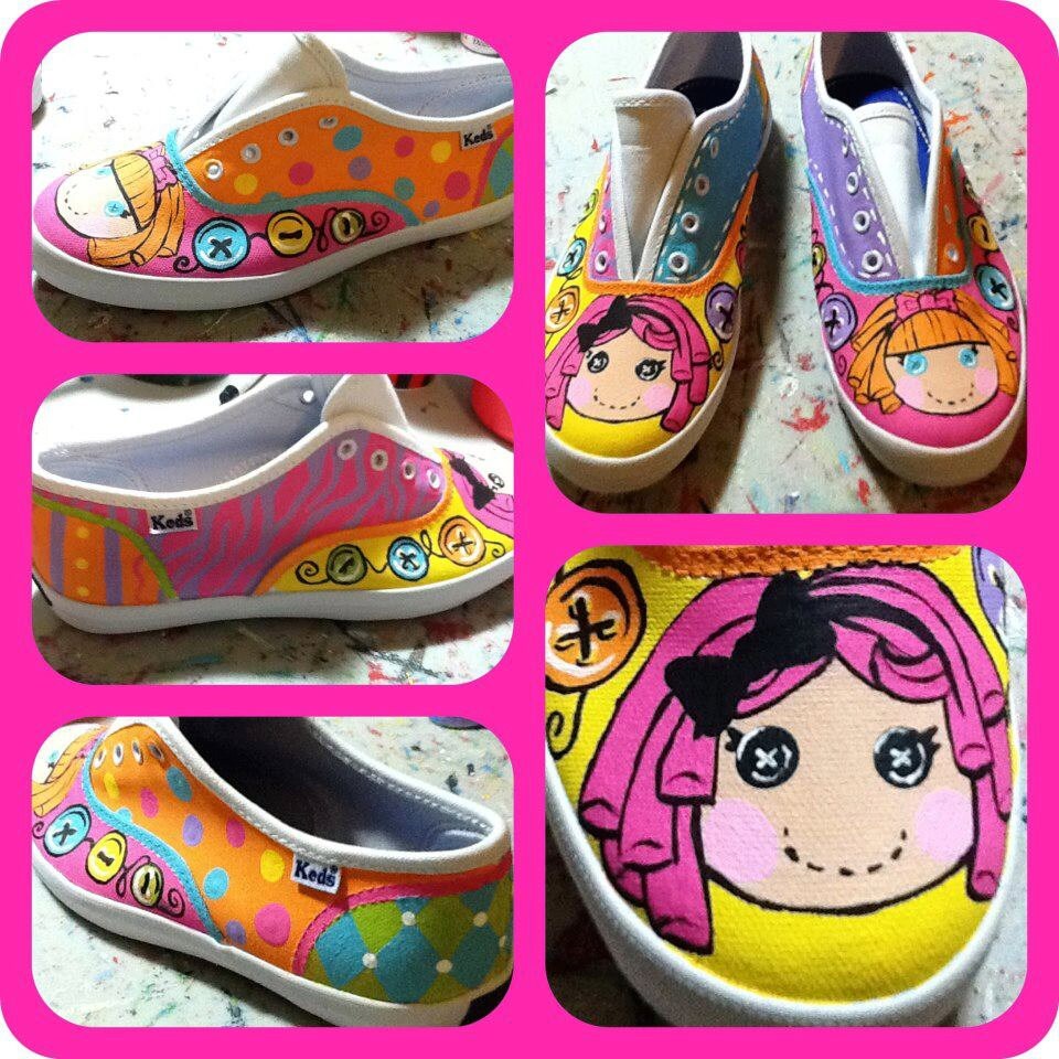 Girl's Custom Painted Tennis Shoes LALALOOPSY INSPIRED Any