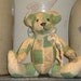 Vintage Quilt Bear Jointed 10 Inch HANDSEWN