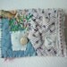 Handmade Brooch hand embroidered flowers with a little bird