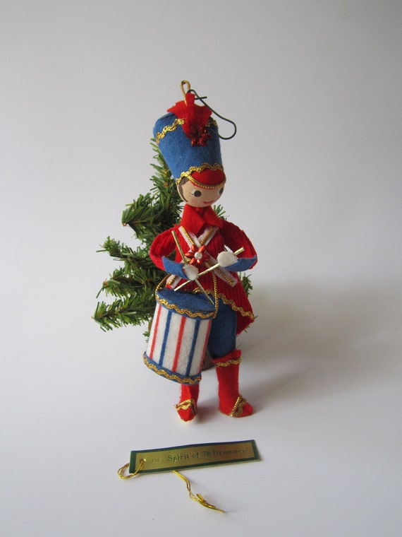 vintage christmas felt drummer boy ornament by jenscloset vintage christmas felt drummer boy ornament by jenscloset