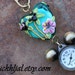 RESERVED for Magaly Tropical SRA Lampwork Disney Inspired Mickey Minnie Mouse Style DeSIGNeR Watch Charm