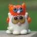 Cat Hat Lampwork Glass Kittens Bead