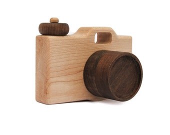 Camera Wood Toy - Imaginative Play - Pretend Camera - Toy Camera - Wooden Toy - Photo Prop - Wood Camera - DSLR Camera - Camera -TY22
