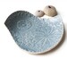 Pottery Bird Plate Wedgwood Baby Blue Stoneware Plate Textured Ceramic Dessert Plate Wedgewood Powder Blue Housewarming Gift
