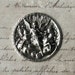 Antiqued White Brass Heavenly Angel Goddess Athena With Charging Horses Amongst Clouds Medal Pendant