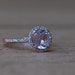1st payment - 1.6ct round Peach sapphire Champagne sapphire ring diamond ring 14k rose gold Engagement ring