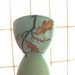 Vintage Eggcup Aqua with oak leaves and acorns