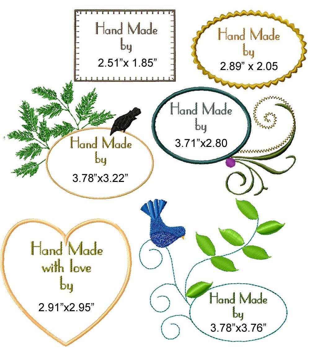 LABELS 1 Machine embroidery Designs