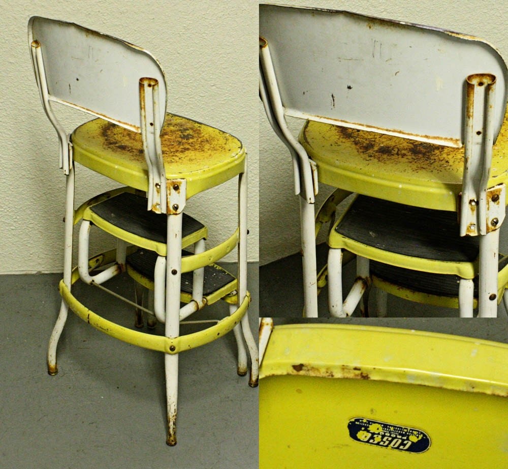 Vintage stool step stool kitchen stool Cosco chair
