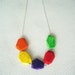 Colourful geometric necklace with gems