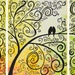 48" Love Birds painting wall decor wall hangings home office wall art "Love and Romance III" by qiqigallery