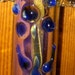 Color Changing Hanging Incense Burner with Four Cobalt Blue Flowers J