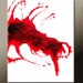 Abstract Canvas Art Painting 16x20 Contemporary Red & Black Fine Art by Destiny Womack - dWo - The Moment