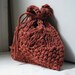 Drawstring rune bag. Copper. store runes, tarot cards & ritual items