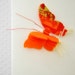 Stitched Layered Butterfly Gift Card Orange Calligraphy