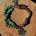 Turquoise Handcrafted Artisan Sterling Silver Leather Bracelet