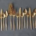 Gold Flatware Service for 3 with Serving Utensils, 14 Pieces