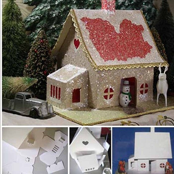DIY Putz House Kit Made In Germany Die Cut Christmas Village