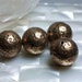 Bronze 18mm Bead round hammered 1 pc