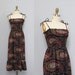 r e s e r v e d for Katelyn Healy 1970s BLACK boho paisley cotton midi sundress XS S