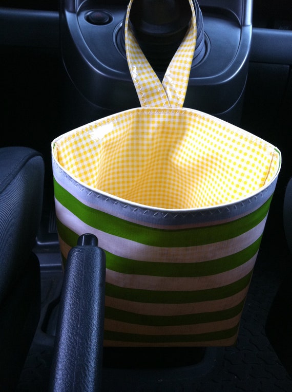 Beth's Oilcloth Car trash bag