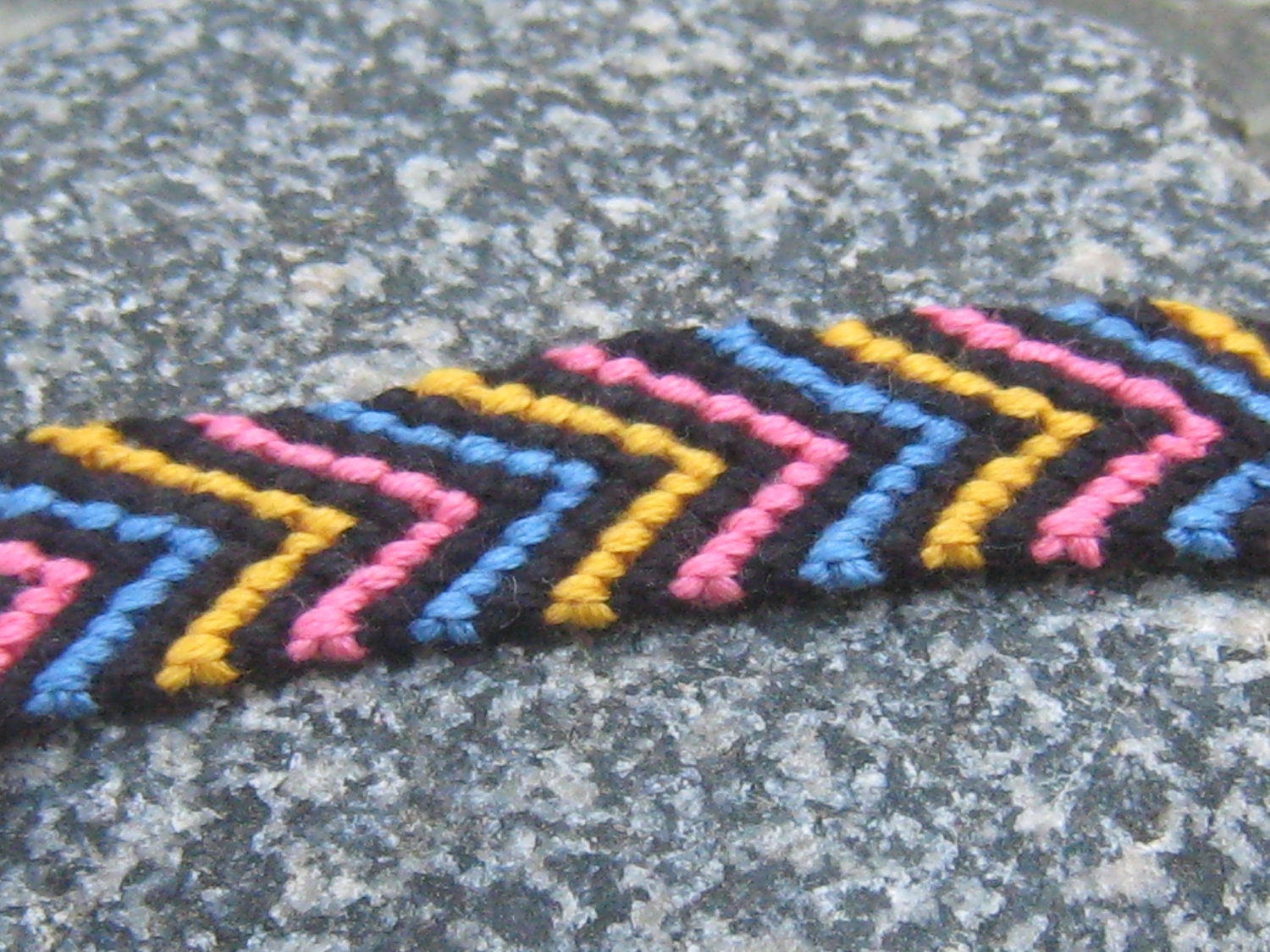 Black Zig Zag Friendship Bracelet Anklet braided bracelet