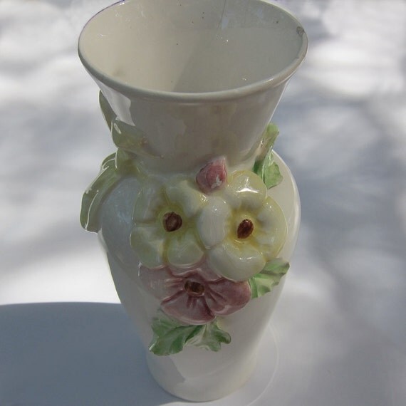 Vintage Hand-painted Italian Ceramic Vase by StephensonVintage