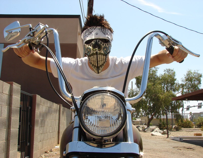 Custom Calavera Loca Motorcycle Riding Mask