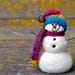 Needle Felted Snowman - Snowmen holiday decor - Christmas 102