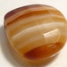 1 Focal Bead...Striped Carmel Chalcedony Faceted Gemstone Pendant Briolette Bead...20x19mm...BB