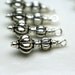 Antique Silver Finished Melon Bead Dangle Charm Drop Set - 4 Piece Set