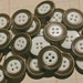 Bulk Buttons Off White With Metal Edge - Sewing Embellishments - 24 Buttons