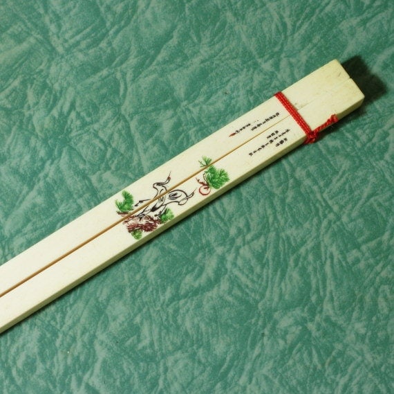 Vintage Pair of Real Ivory Chopsticks Chinese by poicatzilla