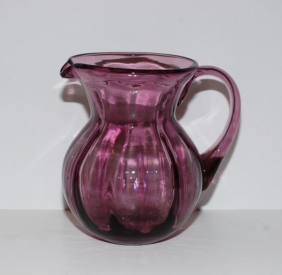 Vintage Amethyst Glass Pitcher