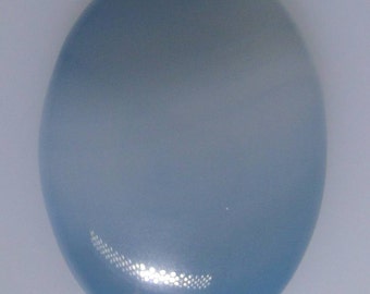 Blue Chalcedony oval cabochon, layering colors, 49.78 carats 013-10-041