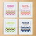 Modern Chevron Birth Print, Adoption Print, Baptism Print