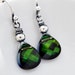 Crystal Earrings Emerald Green Silver Oz May Dangle Sparkle PoleStar