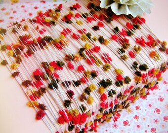 Cherry and Thyme petite Pom Pom Ribbon Garland / Trim - luxe novelty party wedding embellishment holiday craft decor supply - 15 yards