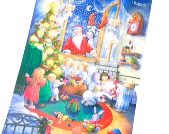 SANTA in the Window Christmas Advent Calendar . Made in Germany . German advent calendar