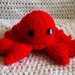 Stuffed Animal - Red Crab Toy - Knitted Sea Creature - Sea Animal