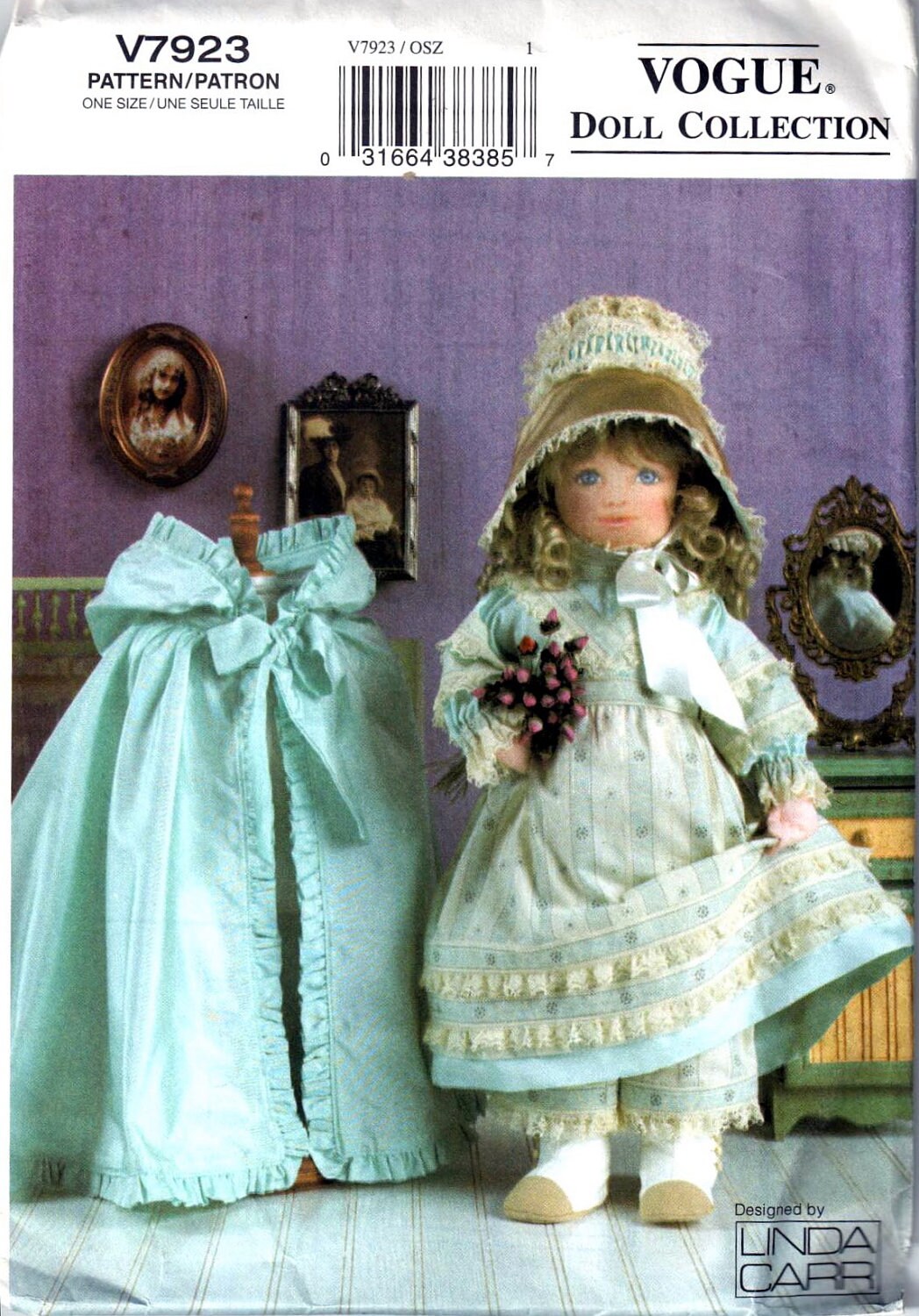 Vogue 7923 Victorian Doll Clothes Pattern for 18 Inch Dolls