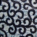 African Fabric 1/2 Yard Cotton NAVY BLUE Scrolls