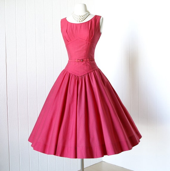 SALE 25 percent off with code vintage 1950's dress by traven7