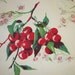 Vintage WILENDUR Towel or Runner Cherries & Cherry Blossoms