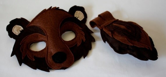 Bronson the Black Bear Woodland Mask and Tail by HuntingFaeries