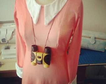 Suzy Dress, Moonrise Kingdom, or Wednesday Addams Dress, Peter Pan Collar Dress, Halloween, Costume, Long Sleeves