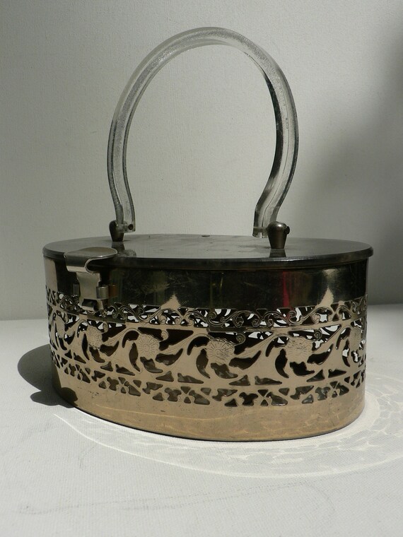 vintage brass purse