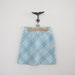 Vintage Mini Skirt // Vintage Plaid Skirt // Mid Century Skirt in Blue and White