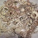 White Shell MOP Pearl Ivory Tone Destash Jewelry Craft Lot